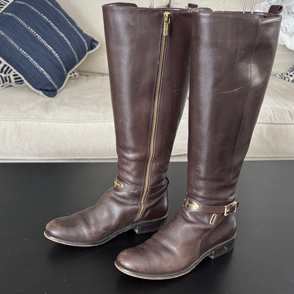 Michael Kors Dark Brown Over the Knee Boots